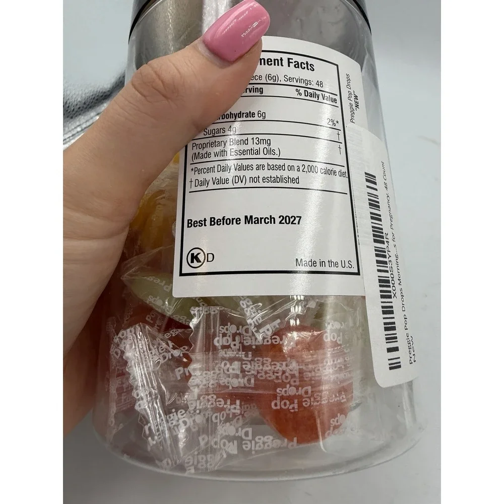 Preggie Pop Drops For Morning Sickness  Assorted Sour Flavors 48 Pc SEALED